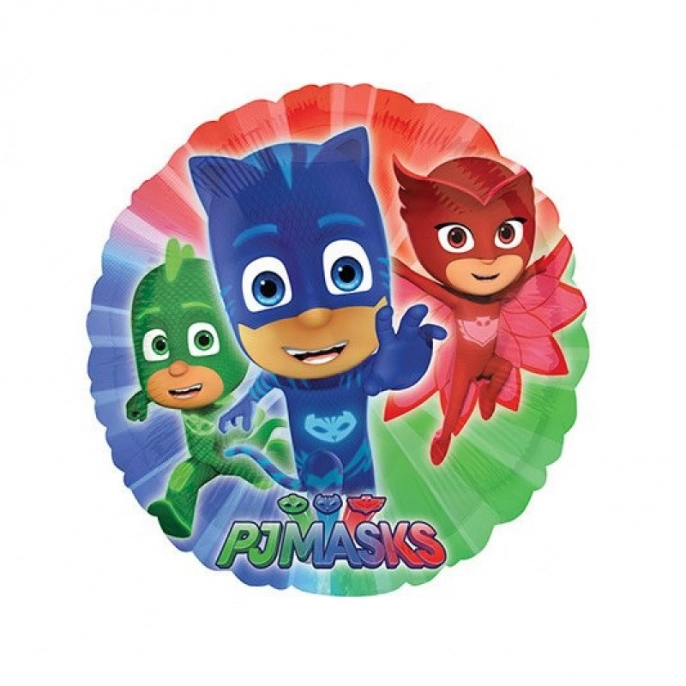 Воздушный шар круг Герои в масках PJ Masks