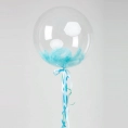 Воздушный шар с перьями Bubble, бирюзовый