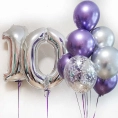 Букет шаров на 10 лет