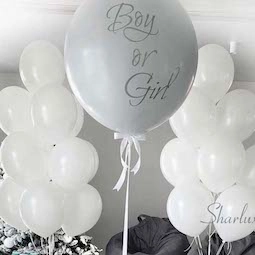 Белоснежная композиция шаров, Boy or Girl