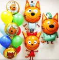 Фонтан шаров Три кота (Компот, Карамелька и Коржик)