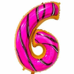 Шар Цифра 6 , Пончик