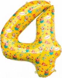 Шар Цифра 4 Три Кота