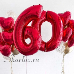 Воздушные шары на юбилей 60 лет 