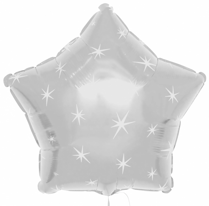 Шар звезда искры платиновое серебро